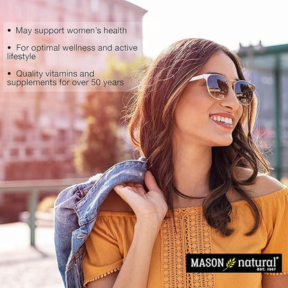 MASON NATURAL Evening Primrose Oil 1000 mg, Hormonal Balance & Skin Support for Women, Rich in Omega,6 GLA & LA, PMS & Menopause Relief Supplement, 60 Softgels