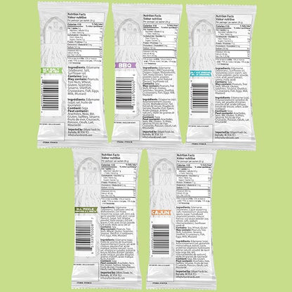 Far Field Crunchy Edamame Beans, Variety Pack, Low Calorie, Healthy Snack for Kids & Adults, 11 g of Protein per Bag, Vegan, Low Carb, 0.9 oz - 30 Single Serve Snacks