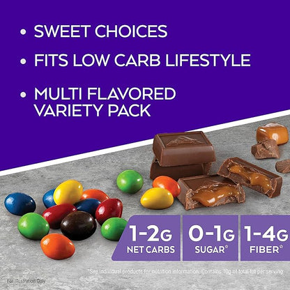 Atkins Endulge Chocolate Peanut Candies, Dessert Favorite, 0g Sugar, 20 Count