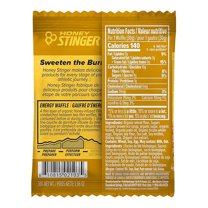 Honey Stinger Organic Mini Honey Waffles | Energy Stroopwafel for Exercise; Endurance and Performance | Sports Nutrition for Home & Gym; Pre and Post Workout-| 1 Bag; 5.3 Ounce,(Pack of 2)