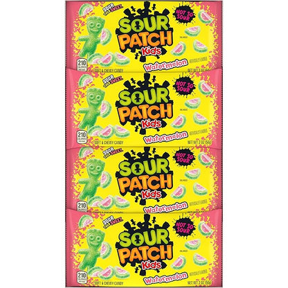 SOUR PATCH KIDS Watermelon Soft & Chewy Candy, Bulk Candy, 24 - 2 oz Bags