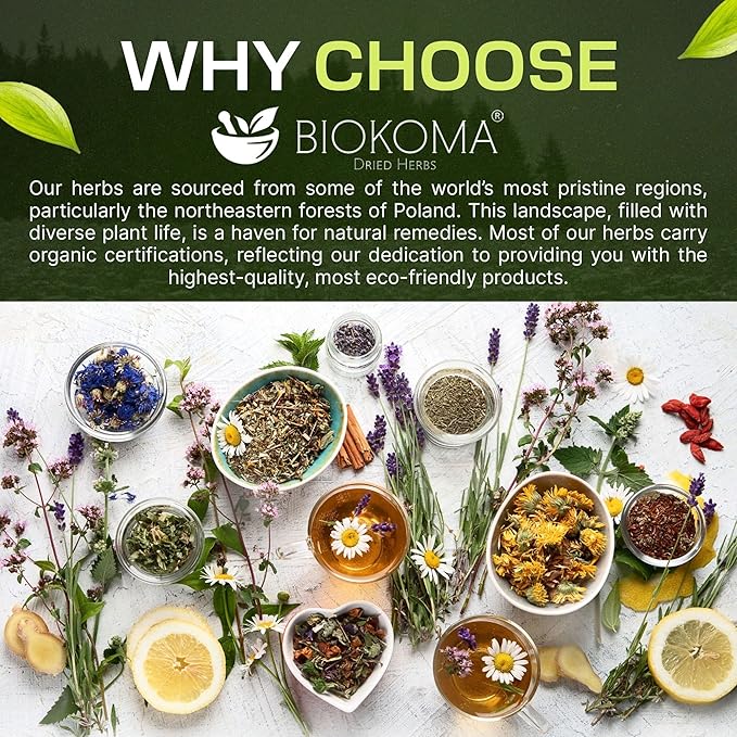 Biokoma Organic Evening Primrose Seeds 100g 3.55oz USDA Organic Oenothera Biennis GLA Omega-3 Hormonal Balance Skin Health Resealable Moisture Proof Pouch Herbal Tea No GMO No Preservatives Kosher
