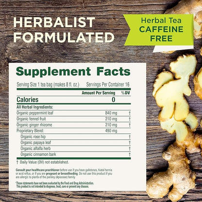 Traditional Medicinals Tea, Organic Belly Comfort Peppermint, Promotes Healthy Digestion, 16 Tea Bags