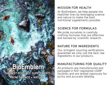 BioEmblem Turmeric Curcumin Supplement with BioPerine | Joint Support & Heart Health | with Organic Turmeric Powder & 95% Curcuminoids Extract | California Made, Non-GMO, 60-Day Supply