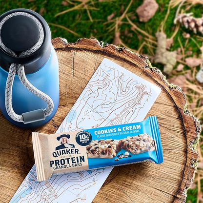Quaker Protein Granola Bars, 2 Flavor Variety Pack, 10g Protein, 1.41 oz Bars, 20ct