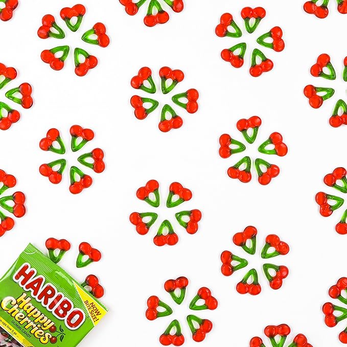 HARIBO Gummi Candy, Happy Cherries, 5 oz. Bag (Pack of 12)