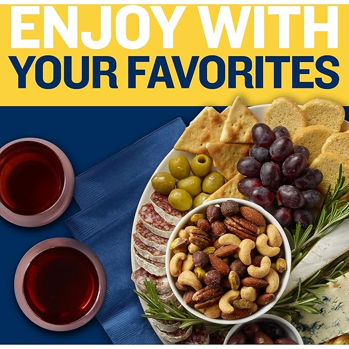 PLANTERS Deluxe Mixed Nuts with Sea Salt, 27 oz Resealable Container - Variety Mixed Nuts Snacks with Cashews, Almonds, Pecans, Pistachios & Hazelnuts - Energy Boost - Kosher
