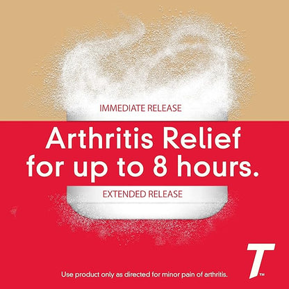 Tylenol 8HR Arthritis Pain Relief Caplets, Fast, Strong Pain Relief, 650 mg Acetaminophen for Minor Arthritis & Joint Pain, Fever Reducer, Extended Release, Won't Irritate Stomach, 100 Count