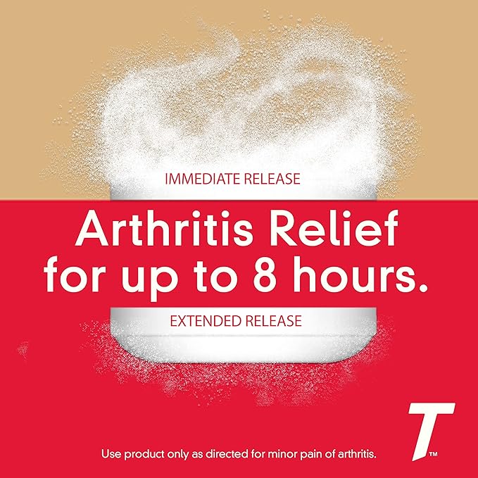 Tylenol 8 Hour Arthritis Pain Relief Extended-Release Tablets, 650 mg Acetaminophen, Joint Pain Reliever & Fever Reducer Medicine, Oral Pain Reliever for Arthritis & Joint Pain, 50 Count