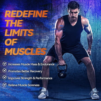 Creatine Monohydrate Gummies Complex 8000mg for Men & Women, Sugar Free Creatine Gummy with L-Taurine, BCAA 2:1, B12＆6, for Muscle Growth, Energy Boost & Recovery, Vegan, Gluten-Free, 120 Count