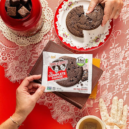 Lenny & Larry's Complete Protein Cookie,[Big Time Brownie],Chewy Soft Baked,16g Plant Protein,Vegan,Non-GMO,High Fiber,[2 Ounce] Cookie,(Pack of 24)