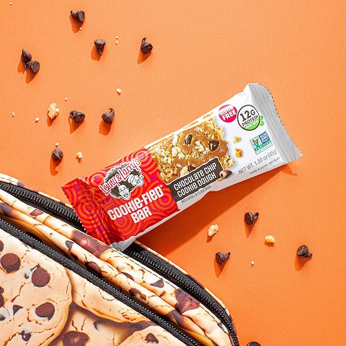 Lenny & Larry's Cookie-fied Bar – Chocolate Chip Cookie Dough Vegan Protein Bars 9x45g – Healthy Snacks with 12g Plant Protein & 5g Fiber – Gluten-Free Power Bar, Non-GMO & Vegan
