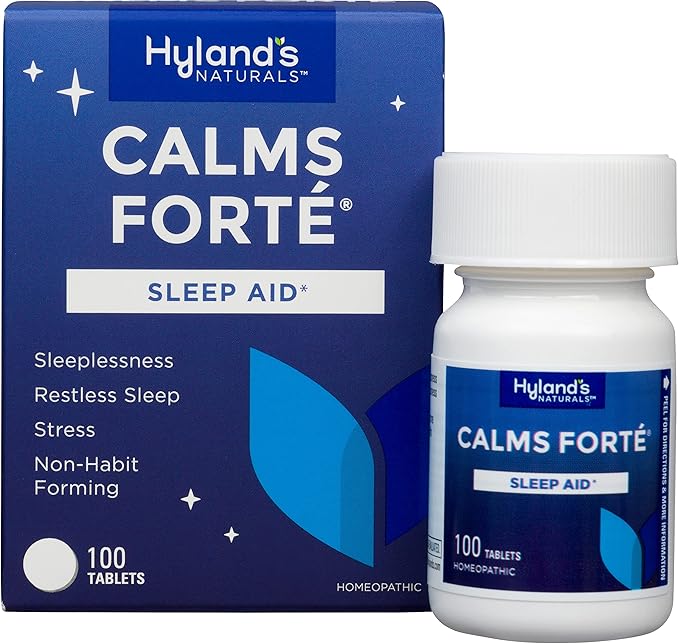 Hyland's Calms Forte Tablets, Natural Relief of Nervous Tension and Occasional Sleeplessness, 100 Count
