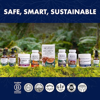 Host Defense Immune Gummies - 7 Species Blend - Mushroom Supplement for Immune Support - Includes Royal Sun Blazei, Cordyceps, Reishi, Maitake, Lion's Mane, Chaga & Mesima - 90 Gummies (30 Servings)